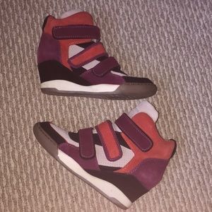 RARE ASH Ltd sz 9 Alex wedge multi suede sneakers